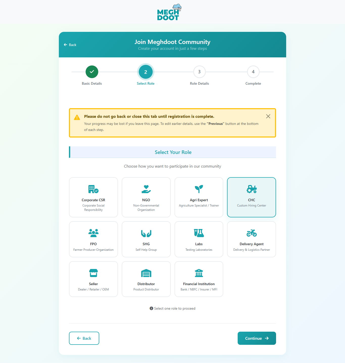 Role grid screenshot