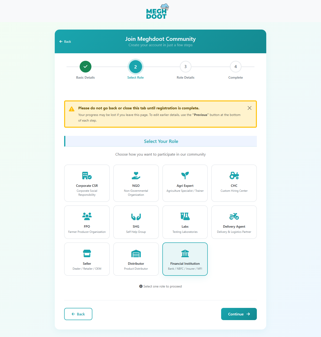 Role grid screenshot